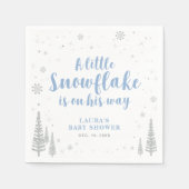 Serviette En Papier Winter Wonderland Baby shower neige papier Napkin (Devant)