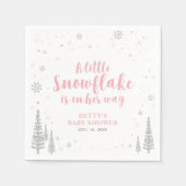 Serviette En Papier Winter Wonderland Baby shower neige papier Napkin (Devant)