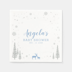 Serviette En Papier Winter Wonderland Baby shower neige papier Napkin