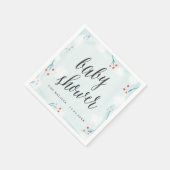 Serviette En Papier Winter Wonderland Baby shower personnalisé Napkin (Coin)