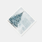 Serviette En Papier Winter Wonderland Blue Tree Christmas Party (Coin)
