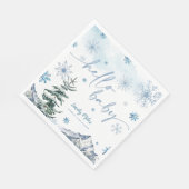 Serviette En Papier Winter Wonderland Hello Baby Papier serviettes (Coin)