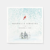 Serviette En Papier Winter Wonderland Mariage (Devant)