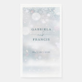 Serviette En Papier Winter Wonderland Mariage de neige (Devant)