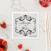 Serviette En Papier Winter Wonderland Mariage Napkin (En situation)