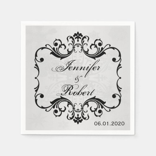 Serviette En Papier Winter Wonderland Mariage Napkin (Devant)