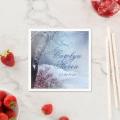 Serviette En Papier Winter Wonderland Mariage Paper (En situation)