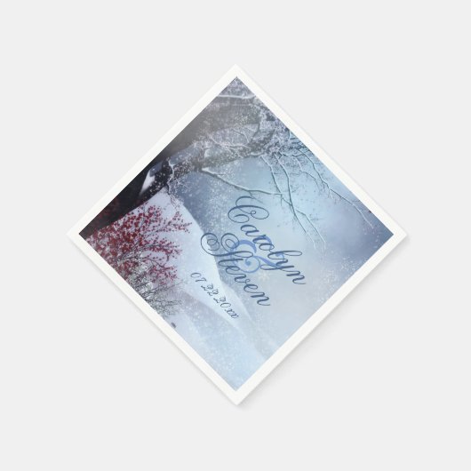 Serviette En Papier Winter Wonderland Mariage Paper (Coin)