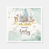 Serviette En Papier Winter Wonderland Oh Deer Baby shower (Devant)