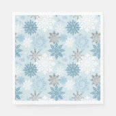 Serviette En Papier Winter Wonderland Silver Parties scintillant Snowf (Devant)