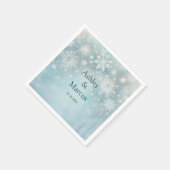 Serviette En Papier Winter Wonderland Snowflake Wedding RSVP (Coin)