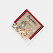 Serviette En Papier Winter Woodland ONE derland Lumberjack 1er anniver (Coin)