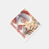 Serviette En Papier Wintery Santa Rudolph Christmas Party Napkins (Coin)
