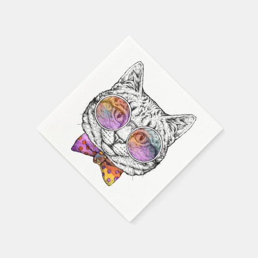Serviette En Papier Wise Kitty Kat (Coin)