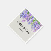 Serviette En Papier Wisteria Fleurs violettes Botanique Jardin Mariage (Coin)