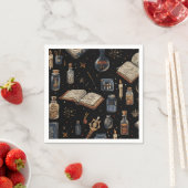 Serviette En Papier Witchcraft Potion Pattern – Halloween Magic (En situation)