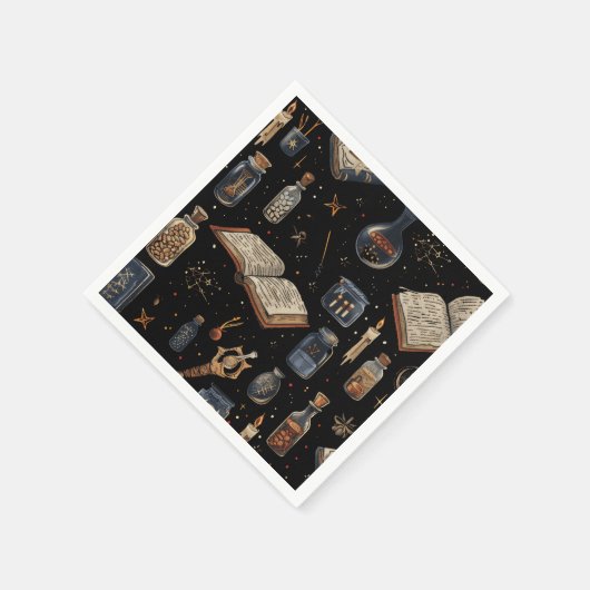 Serviette En Papier Witchcraft Potion Pattern – Halloween Magic (Coin)