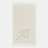 Serviette En Papier With Love Sage Green Wedding (Devant)