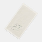 Serviette En Papier With Love Sage Green Wedding (Coin)