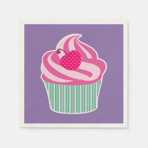 Serviette En Papier WIth Polka Dot Cherry