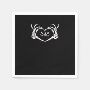 Serviette En Papier Wizard Classic - Skeleton Hands Heart
