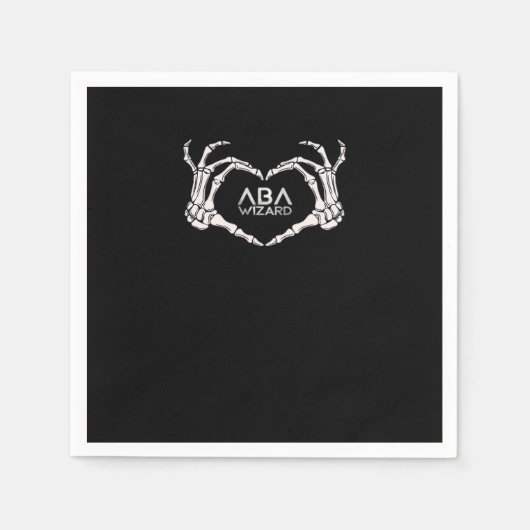 Serviette En Papier Wizard Classic - Skeleton Hands Heart (Devant)