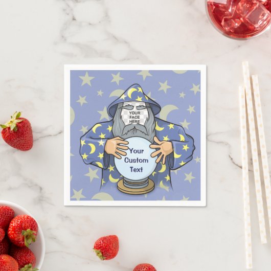 Serviette En Papier Wizard with your face (En situation)