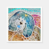 Serviette En Papier WOBBLE-ROCK Chow chien aquarelle batik (Devant)