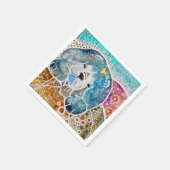 Serviette En Papier WOBBLE-ROCK Chow chien aquarelle batik (Coin)
