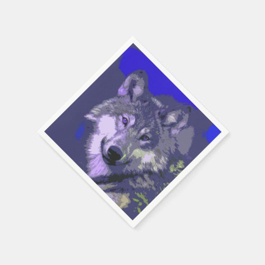 Serviette En Papier Wolf 039 (Coin)
