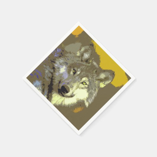 Serviette En Papier Wolf 044 (Coin)