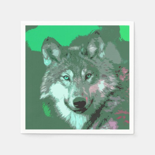 Serviette En Papier Wolf 049 (Devant)