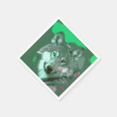 Serviette En Papier Wolf 049 (Coin)