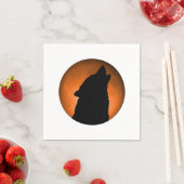 Serviette En Papier Wolf Moon (En situation)