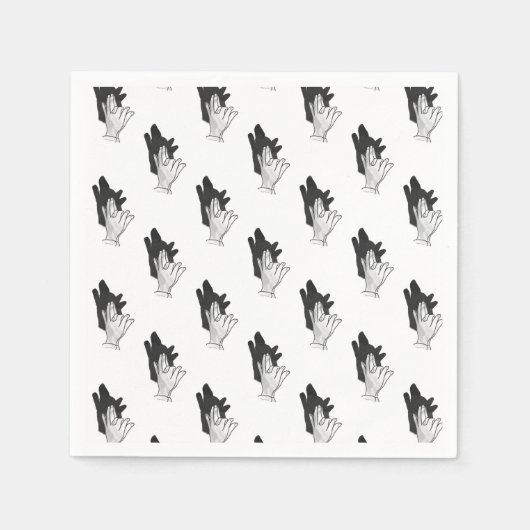 Serviette En Papier Wolf Silhouette (Devant)