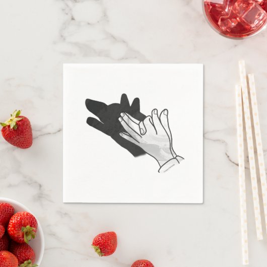 Serviette En Papier Wolf Silhouette (En situation)