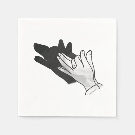 Serviette En Papier Wolf Silhouette (Devant)