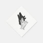 Serviette En Papier Wolf Silhouette (Coin)