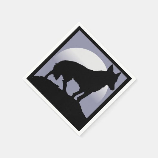 SERVIETTE EN PAPIER WOLF SILHOUETTE (Coin)