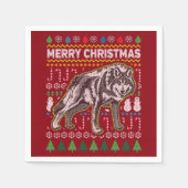 Serviette En Papier Wolf Ugly Christmas Sweat Wildlife Series (Devant)