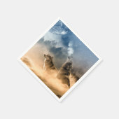 Serviette En Papier Wolfs Howon a Cold Foggy Starry Star Fall Night (Coin)