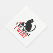 Serviette En Papier Woman's I Do What I Want Sassy Black Cat Coffee (Coin)