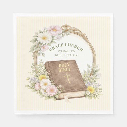 Serviette En Papier Women's Bible Study | Spring Flowers (Devant)