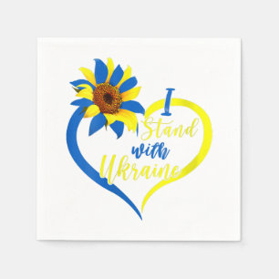 Serviette En Papier Womens Love Heart Ukraine Sunflower Ukrainian I St