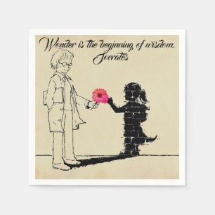 Serviette En Papier Wonder est le début de la fête de la sagesse servi