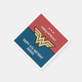 Serviette En Papier Wonder Woman Golden Logo | Joyeux anniversaire (Coin)