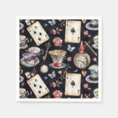 Serviette En Papier Wonderland Alice Motif (Devant)
