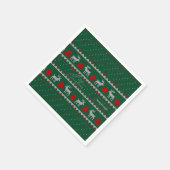 Serviette En Papier Wonderland d'hiver, pin de rennes vert (Coin)
