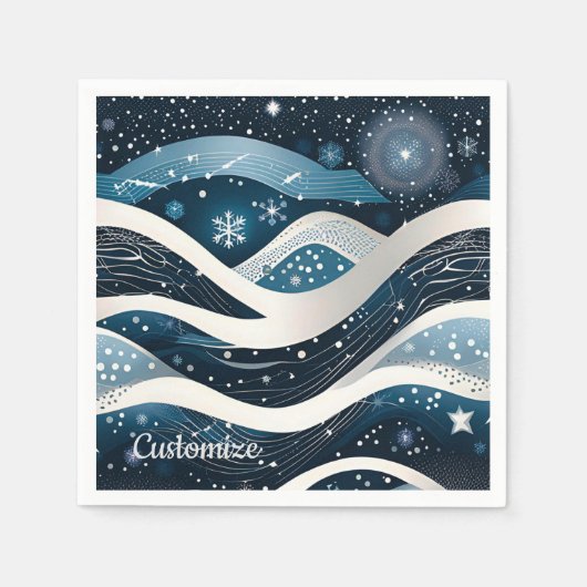 Serviette En Papier Wonderland hivernal Abstrait (Devant)