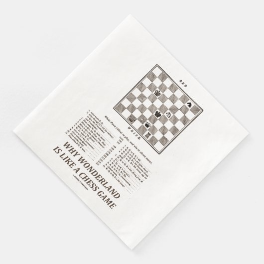 Serviette En Papier Wonderland Is Like A Chess Game (Coin)